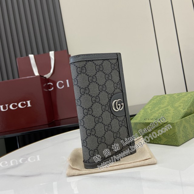 Gucci專櫃古馳最新款Ophidia系列GG長款錢包男士錢夾 jh2829型號：791746